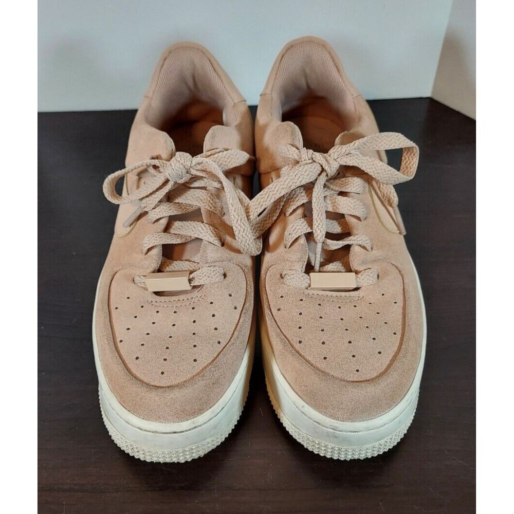 Nike Womens Air Force 1 Sage Low Sneakers Shoes Pink AR5339-201 Suede Lace Up 7 - Picture 2 of 8